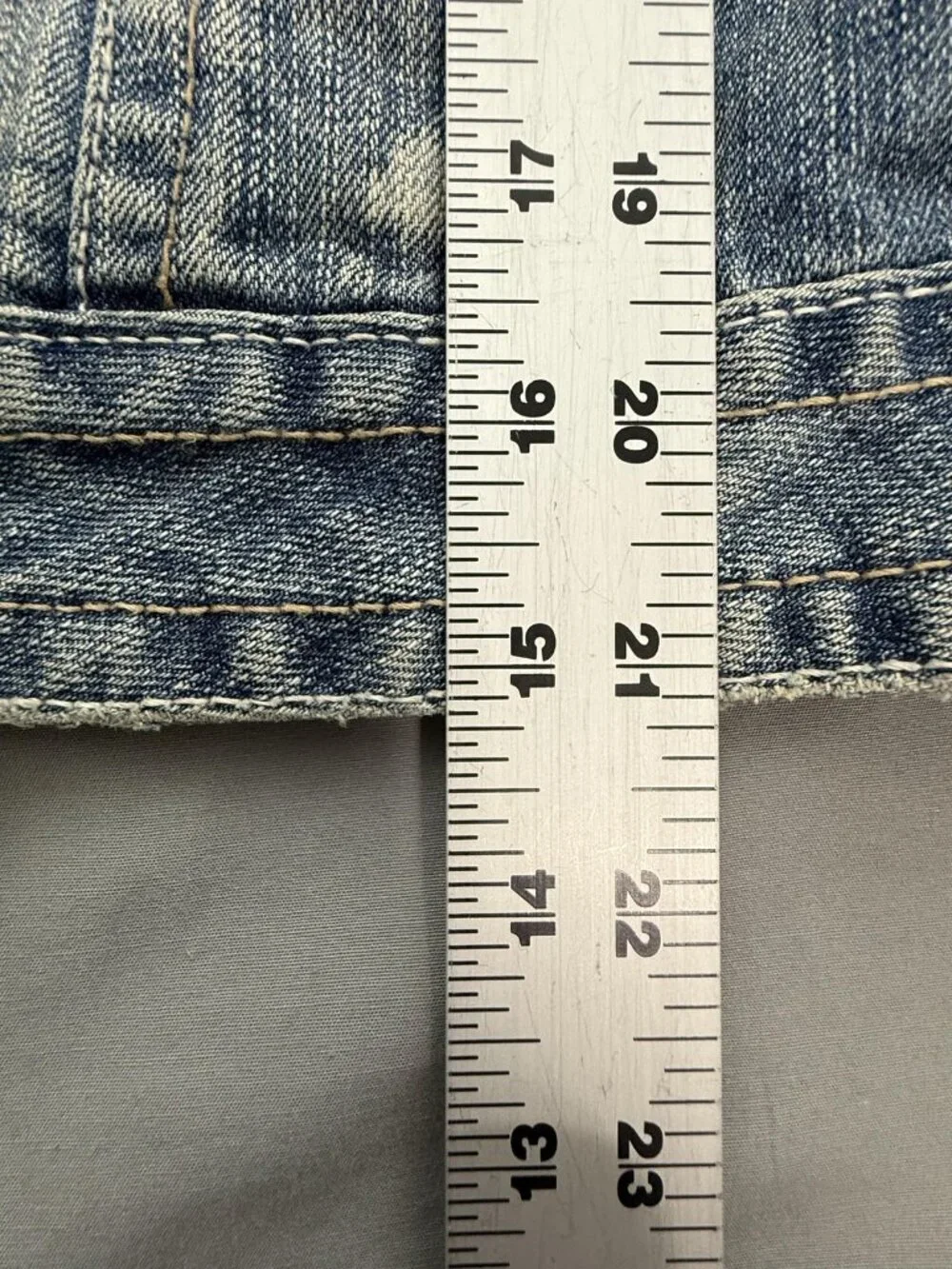 VTG Old Navy Denim Trucker Jean Jacket Girls XL Blue Y2K Stretch Pockets Casual